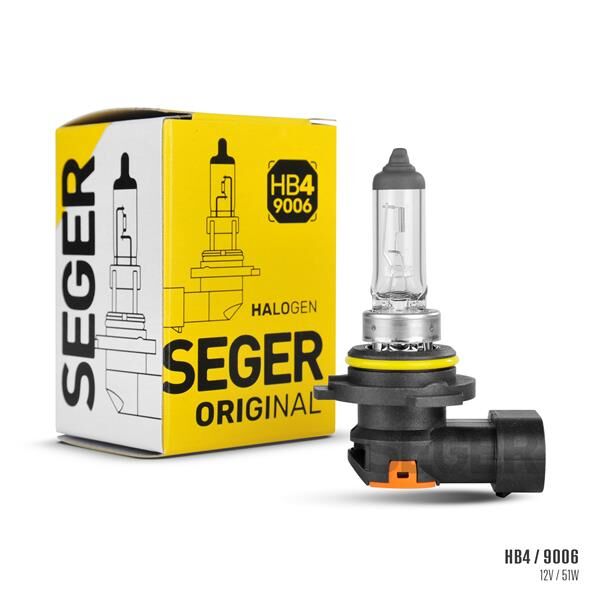SEGER 207690 AMPUL HB4 9006 12V 51W P22D STANDART YENİLEME 3.500K STANDART IŞIK