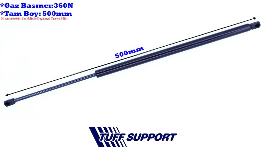 TUFFSUPPORT 612479 BAGAJ AMORTİSÖRÜ GAZLI NISSAN MICRA 1.2L 1.3L 1.4L CR12DE CR14DE CG12DE CGA3DE K12 02-10 / 1.5L K9 K 03-10