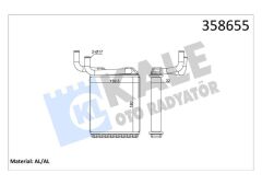 KALE 358655 KALORİFER RADYATÖRÜ MITSUBISHI CANTER 3.9L 4D34 4D34T FE659 97-06 - ALEMİNYUM