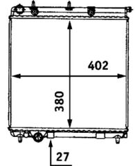 MAHLE CR558000S RADYATÖR C2-C3-207-1007 1.4-1.4 16V-1.6 16V-1.4HDI KLİMASIZ MEK 398x380x23
