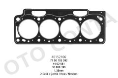OTOCONTA 40152106 SİLİNDİR KAPAK CONTASI KANGOO 01> MEGANE 97> 1.9 DTI F9Q 1.35MM 2 ÇENTİK
