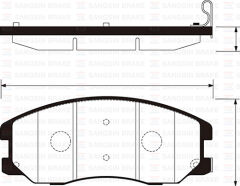 SANGSIN SP1204 ÖN FREN BALATA CHEVROLET CAPTIVA 2.0L 2.4L 06->