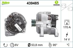 VALEO 439485 ALTERNATOR 14V 170A BMW E60 E61 E64 E65