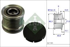 INA 535016610 ALTERNATÖR KASNAĞI P207 07>12 P308 07>14 P508 10>18 P3008 09>16 P5008 09>17 RZC 10>15 PARTNER- BERLI NGO 10>16 C4 08> C5 09> DS3 10>15 DS4 11>15 DS5 11>15 1.6 THP-VTI MINI R55 R56>R60 R61