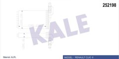 KALE 0585872AL KALORİFER RADYATÖRÜ CLIO II 00>SYMBOL II 08> 234x158 2 SIRA AL PL SİSTEM