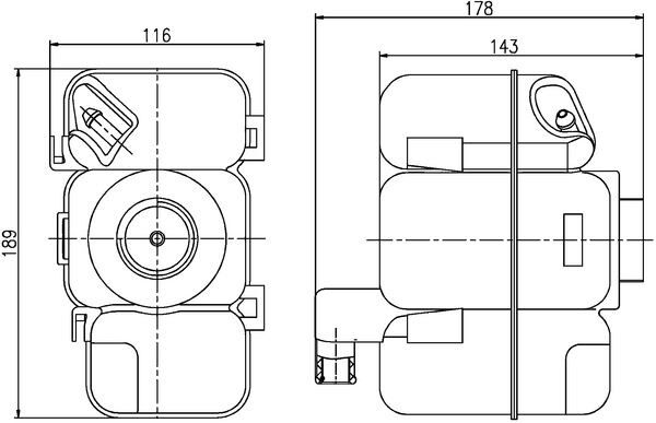 MAHLE CRT206000S RADYATOR YEDEK SU DEPOSU VOLVO C70 I S60 I S80 I V70 III XC70 I 01>