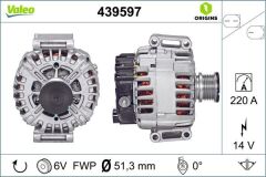 VALEO 439597 ALTERNATOR 14V 220A MERCEDES SPRINTER B906 06>09
