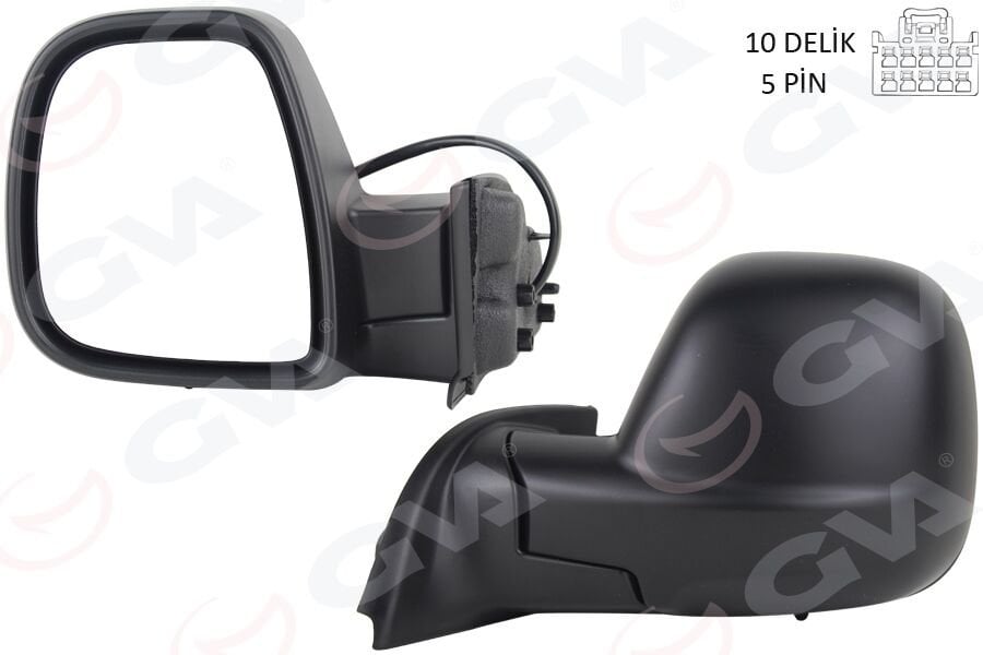 GVA 1045165 DIŞ DİKİZ AYNASI SOL BERLINGO- RIFTER 2019>COMBO-PROACE CITY 19> ELEKTRİKLİ DESENLİ REZİSTANSLI