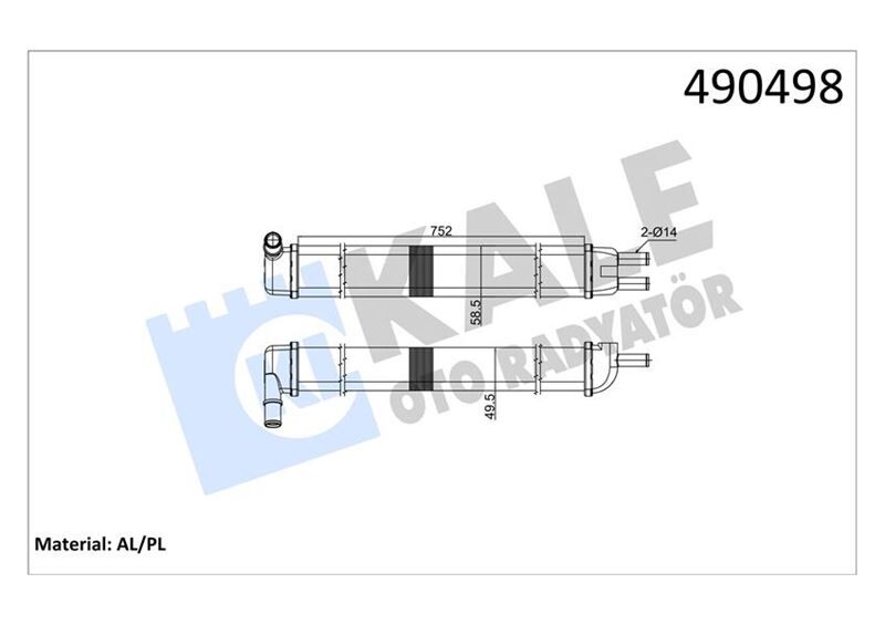 KALE 0582862AL KALORİFER RADYATÖRÜ R12 TOROS 752x58x50 2 SIRA AL PL SİSTEM