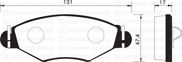 SANGSIN SP1179 ÖN FREN BALATASI PEUGEOT P206 1.4 1.6 09/98> P306 1.4 1.6 5/93>