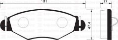 SANGSIN SP1179 ÖN FREN BALATASI PEUGEOT P206 1.4 1.6 09/98> P306 1.4 1.6 5/93>