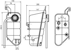 MAHLE CRT118000S RADYATOR YEDEK SU DEPOSU MERCEDES W220 W463