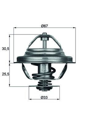 MAHLE TX27.80D TERMOSTAT 80 C BMW M20 M30 M50 S38 E30 E36 E28 E24 E23 E32