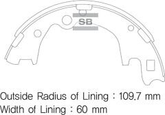 SANGSIN SA100 ARKA KAMPANA PABUÇ BALATA HYUNDAI H-1 2.5L D4CB LİBERO kamyonet 01->