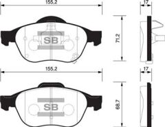 SANGSIN SP1574 ÖN FREN BALATA TOYOTA AVENSIS 2.0L 1CDFTV CDT220 99-02 ARKA FRENLER DİSK TİPİ İSE