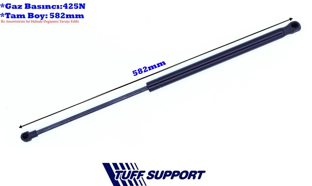 TUFFSUPPORT 611299 BAGAJ AMORTİSÖRÜ GAZLI NISSAN NOTE 1.4L CR14DE E11 06-12 / 1.6L HR16DE E11 06-12 / 1.5L K9K E11 06 -12