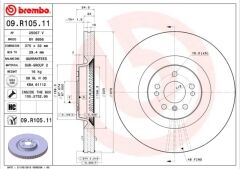 BREMBO 09R10511 FREN DISKI ON 4-matic MERCEDES GL-CLASS X164 06>12