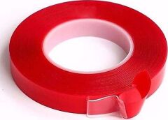 CEVHERS CTB330 ÇİFT TARAFLI BANT 30mm x 5mt KIRMIZI ŞEFFAF