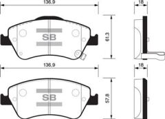 SANGSIN SP1500 ÖN FREN BALATA TOYOTA AURIS. COROLLA 1.4L 1NDTV NDE150 D-4D dizel 07->