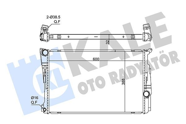 KALE 361715 MOTOR SU RADYATORU BMW B47 N20 N47 N55 N57 F25 F26