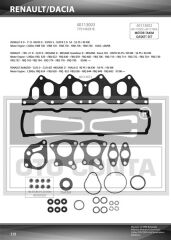 OTOCONTA 40113003 ÜST TAKIM CONTASI KNG-R19-MGN-SCENIC 1.9 DZL. KEÇELİ SUBAP LASTİKLİ SKC SİZ