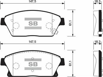 SANGSIN SP1480 ÖN FREN BALATA OPEL ASTRA J 10-> / MOKKA 13-> / ZAFIRA C 11-> / CHEVROLET CRUZE 1.6L J300 09-> / TRAX 1.4L 1.6L 11-> 16 İNÇ 300mm