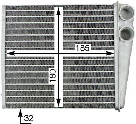 MAHLE AH208000S KALORİFER RADYATÖRÜ CADDY III-GOLF V-VI-JETTA III-OCTAVIA-TOURAN-ALTEA-LEON-A3-Q3-TO LEDO 235x190