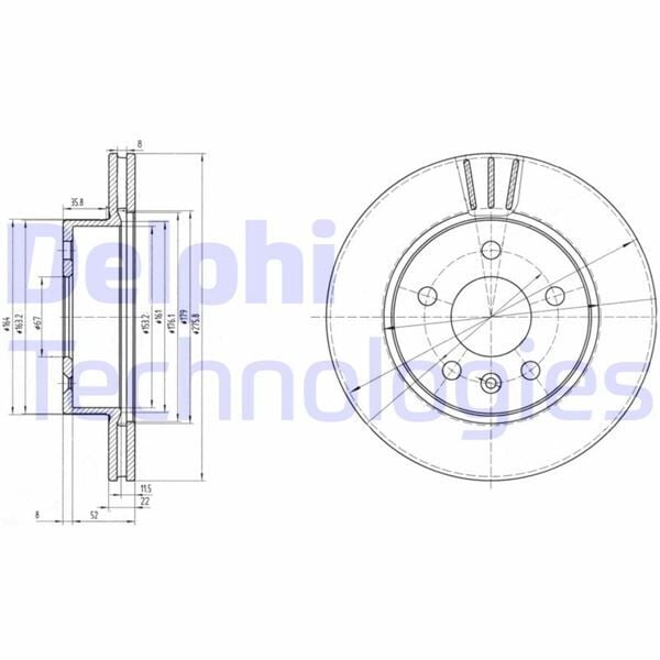DELPHI BG3296 FREN DISKI ON MERCEDES VITO W638