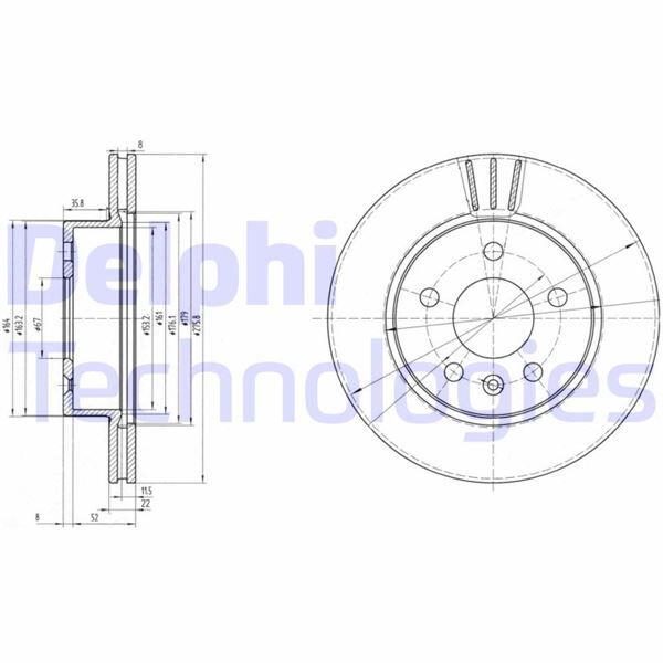 DELPHI BG3296 FREN DISKI ON MERCEDES VITO W638