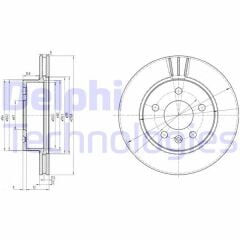 DELPHI BG3296 FREN DISKI ON MERCEDES VITO W638