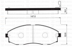 SANGSIN SP1099 ÖN FREN BALATA HYUNDAI H100 STAREX 2.5L D4BH TC. TCI PANELVAN 96-07
