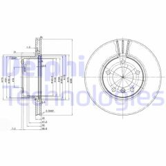 DELPHI BG3043 FREN DISKI ON BMW E39