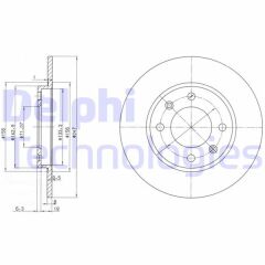 DELPHI BG2800 ARKA FREN AYNASI P106 SAXO 1.6i.1.6i GTI 96 > 206 98 > 306 97-01 XSARA 97 > 247x8x4DL