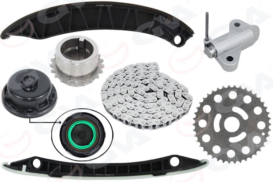GVA 59C1911 EKSANTRİK ZİNCİR SETİ OPEL MOVANO B 10> RENAULT MASTER III 10> 2.3 DCİ-CDTI M9T / NISSAN NAVARA 2.3 L YS23 D23 15-> 1302800Q1F 56 BAKLA