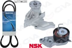 GVA 59WPK3715-1 TRİGER SETİ DEVİRDAİM FORD FOCUS-FİESTA-CMAX 98> 1.25-1.4-1.6 ZETEC 100 PS NSK GERGİ-DAYCO KAYIŞ DA 121 III 1.25 96>04 VOLVO S40 II 1.6 05>12 V50 05>12 MAZDA II 1.25 / 1.4 / 1.6 04>12 KTB286