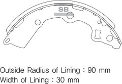 SANGSIN SA154 ARKA PABUÇ BALATA PICANTO 1.0-1.1 CRDI 04 > GS8754