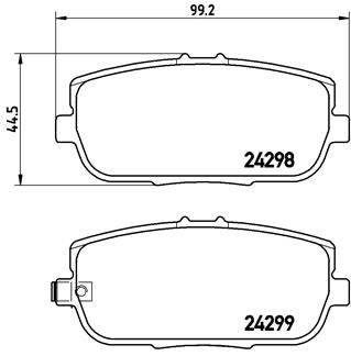 BREMBO P49044 FREN BALATASI ARKA FIAT 124 SPİDER 16> MAZDA MX-5 III 05>14 MAZDA MX-5 IV 16>