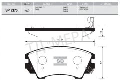 SANGSIN SP2175 ÖN FREN BALATA OPEL ASTRA J 12-> / INSIGNIA 08-> / ZAFIRA 11-> / SAAB 9.5 10-> 17 JANT