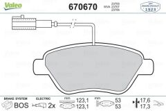 VALEO 670670 ÖN BALATA FİŞLİ LINEA-PUNTO-ALBEA 1.3 02 > IDEA 1.3 JTD-1.4-1.2 16V 04 >