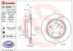 BREMBO 09B33811 FREN DISKI ARKA BMW F30 F31 F32 F33 F34 F35 F36