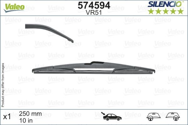VALEO 574594 ARKA CAM SİLECEK SÜPÜRGESİ OPEL ASTRA K 15>21 INSIGNIA B 17> 250mm