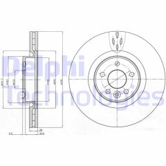 DELPHI BG9077C ON FREN DISK AYNASI HAVALI VOLVO S60 II 10>15 S80 II 06> V60 I 11>15 V70 III 07>15 XC70 II 09>15 336cm CAP