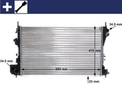 MAHLE CR40000S RADYATÖR VECTRA C-SIGNUM 1.6-1.8 16V 02 > AC KLİMASIZ MEK 650x405x23 8MK376771201