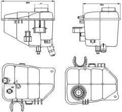 MAHLE CRT126000S RADYATOR YEDEK SU DEPOSU MERCEDES W203 CL203 S203 C209 A209