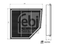 FEBI 183705 HAVA FILTRESI BMW B38 B48 F70 F74 F78 U06 U12 U11 U10 . MINI F65 F66 F67 U25