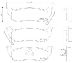 VALEO 671755 ARKA BALATA CHEROKEE 2.4 2.5CRD 2.8CRD 3.7 V6 WRANGLER 2.4 3.8 4.0 01-08