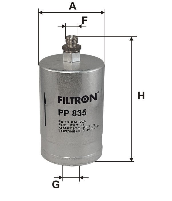 FILTRON FILT PP 835 W124-201 YAKIT FILTRESI H80WK04