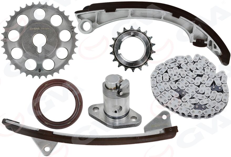 GVA 59C7111 EKSANTRİK ZİNCİR SETİ TOYOTA COROLLA 1.4L 1.6L 4ZZ-FE 3ZZ-FE ZZE111 ZZE112 ZZE120 ZZE121 VVTi 01-06 / AVENSIS 1.6L 3ZZFE VVTi ZZT250 03-08 7 PARÇA