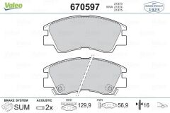 VALEO 670597 ÖN FREN BALATA MITSUBISHI L200 2.5L 4D55 4D56 8v K14T 4x2 4x4 86-98 / L300 2.5L 4D56 8v P15V PANELV AN 86->