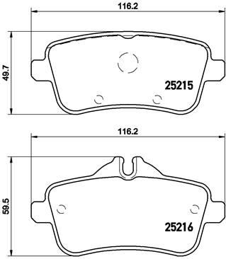 BREMBO P50099 FREN BALATASI ARKA MERCEDES W176 C117 X156 W166 X166 C292 R172